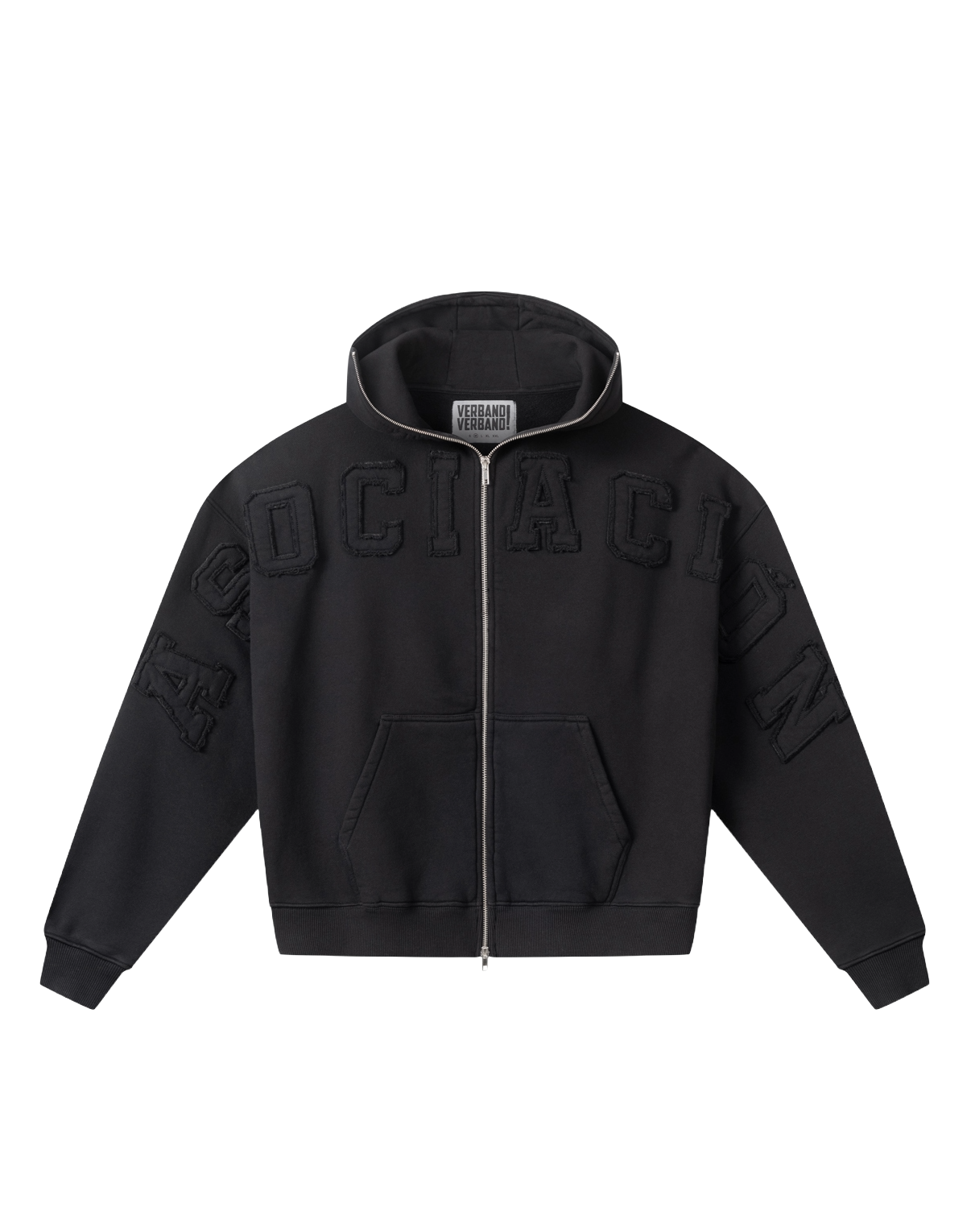Asociación Zip Hoodie - Schwarz