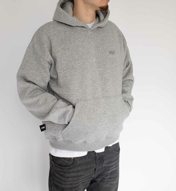 "Leaf Stitch" - Hoodie - Grey - VBG