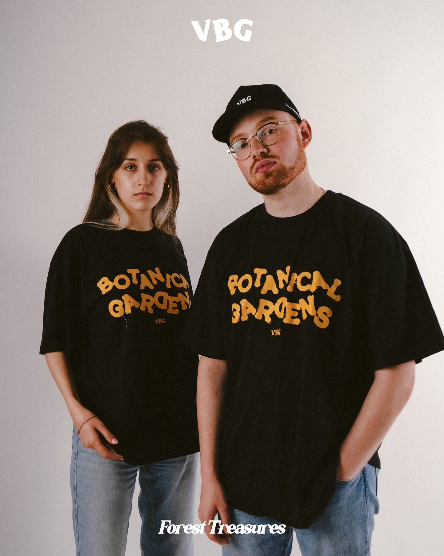 "Botanical Gardens" T-Shirt - Black/Orange - VBG