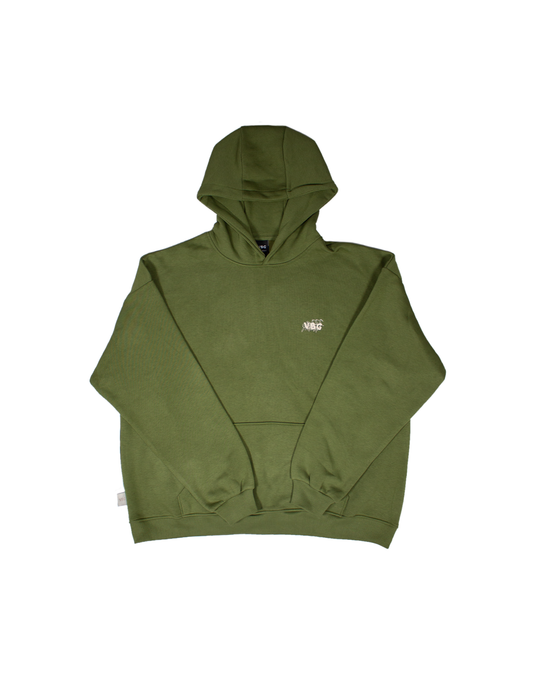 "Leaf Stitch" -  Hoodie - Green - VBG