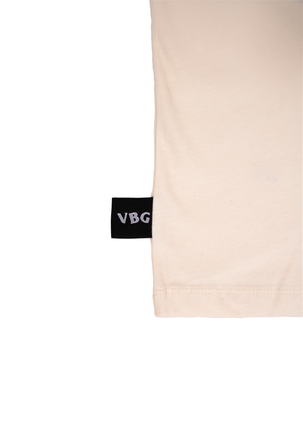 "Leaf Stitch" T-Shirt - Cream - VBG