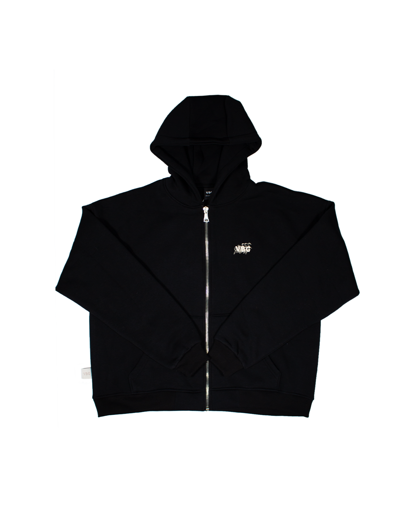 "Leaf Stitch" - Zipper - Black - VBG