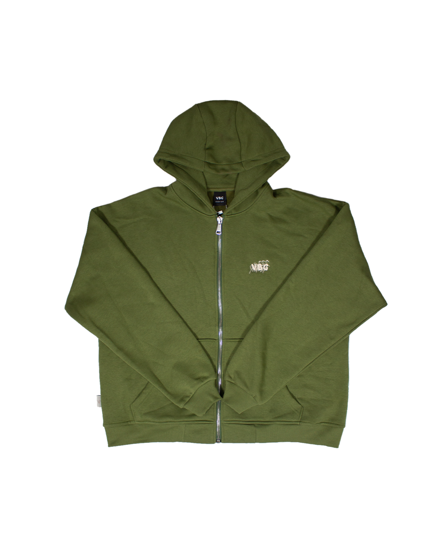 "Leaf Stitch" - Zipper - Green - VBG