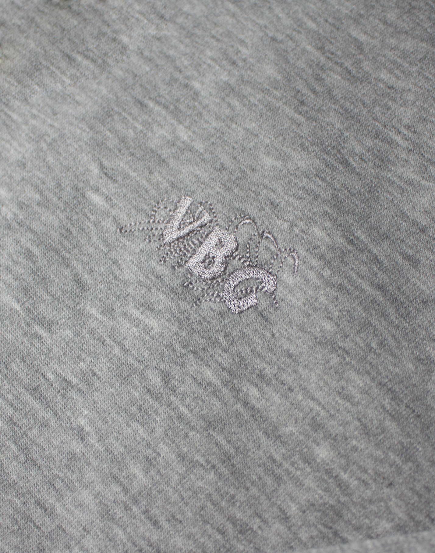 "Leaf Stitch" - Zipper - Grey - VBG