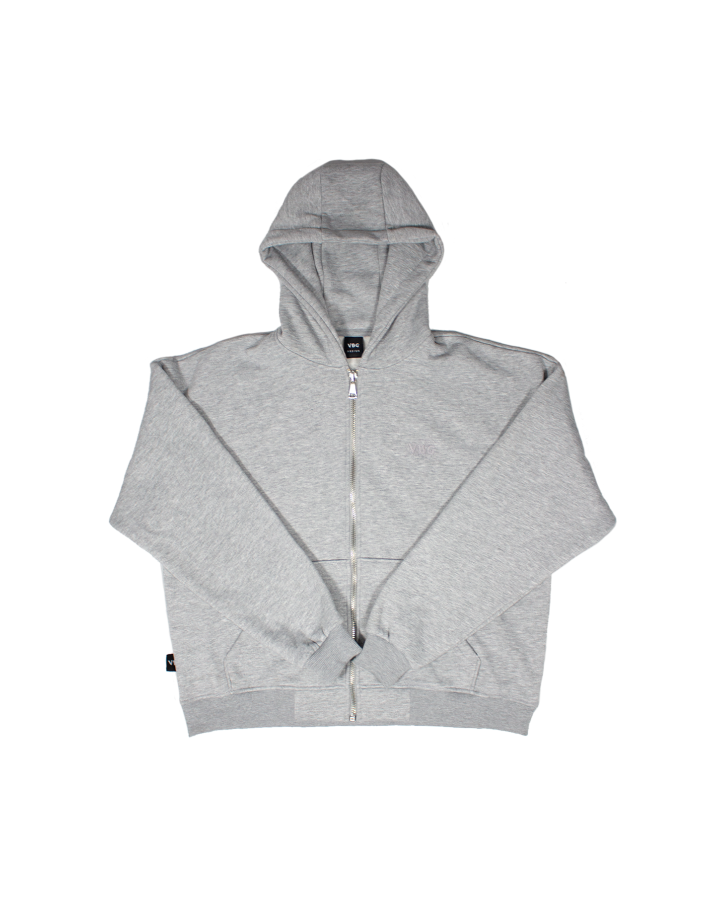 "Leaf Stitch" - Zipper - Grey - VBG