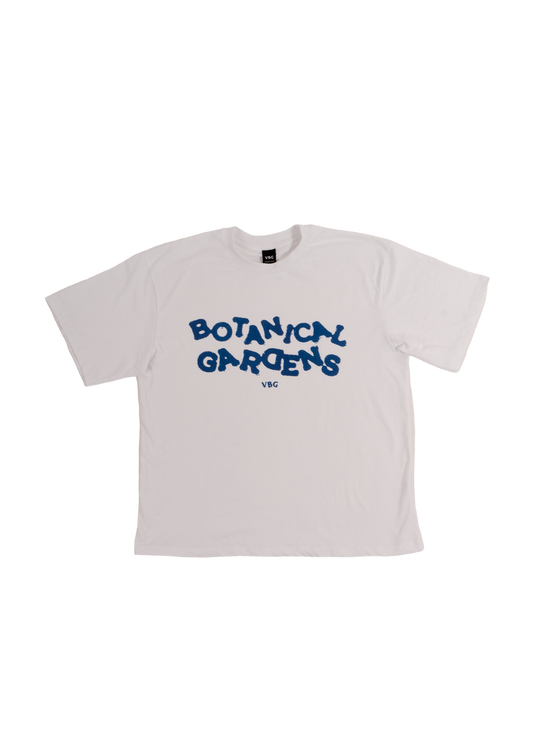 "Botanical Gardens" T-Shirt - White/Oceanblue - VBG