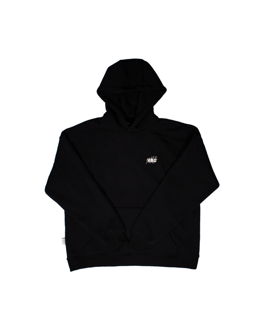 "Leaf Stitch" -  Hoodie - Black - VBG